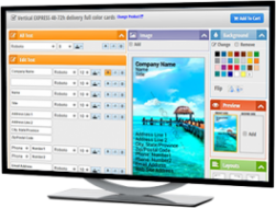 Web to Print software demo. eCardBuilder design online interface